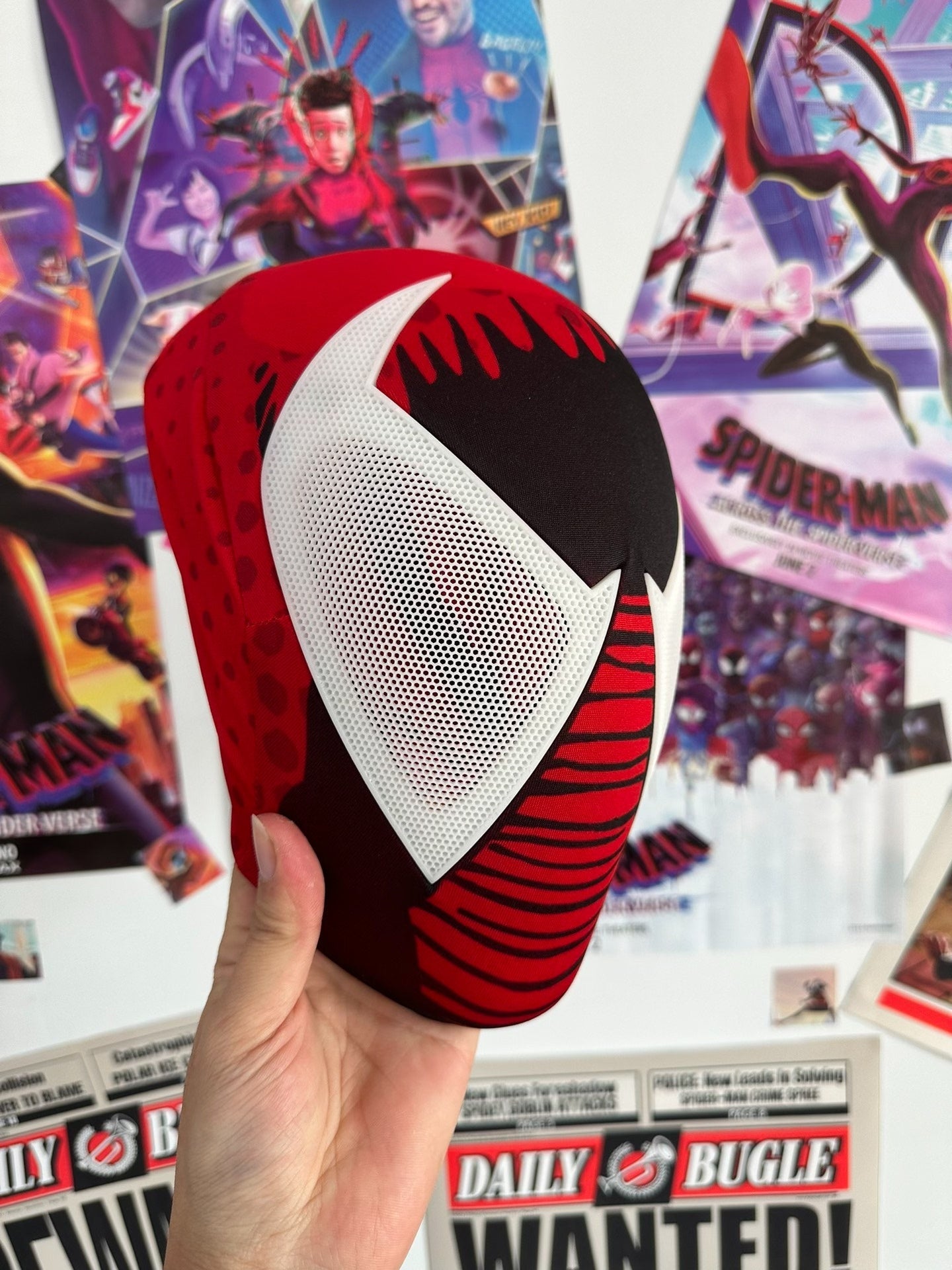 The SCARLET Spidey Mask with Face shell Wearable Movie Prop Replica